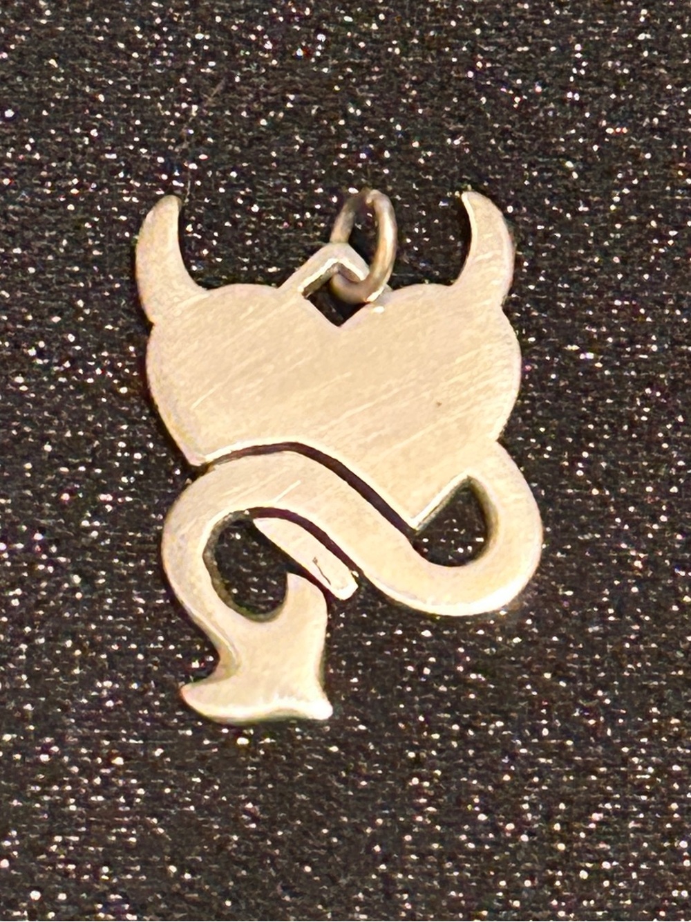 Handmade Sterling Silver Devil Heart pendant